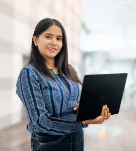 Jasmine, a Webcooks IT Training Institute student in Amritsar